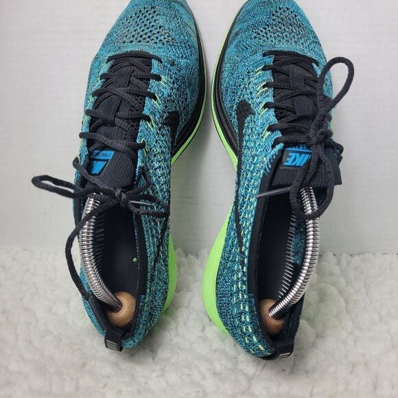 Nike Flyknit Racer 2015  Men's Running Shoes Size 10.5  Blue Lagoon 526628-401 - Picture 8 of 12